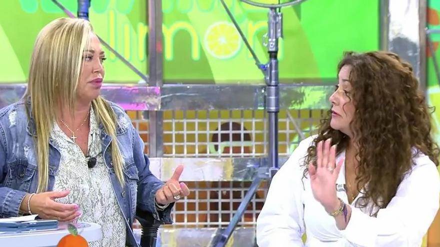 Rocío Cortés, en el plató con Belén Esteban.