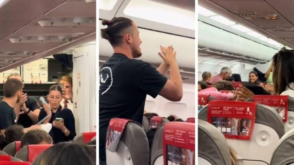 Un vuelo se retrasa y la azafata ameniza la espera con un 'show' en directo: "Me ha puesto los pelos de punta"