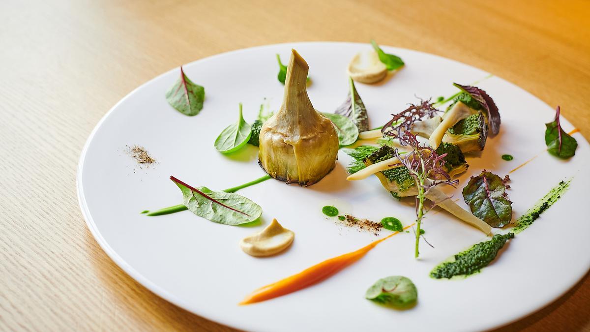 Plato del restaurante La Bien Aparecida, en Madrid.