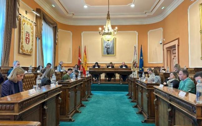 Foto de la sesión plenaria celebrada esta mañana en el Ayuntamiento de Irun.