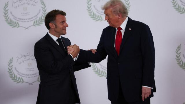 Trump, junto a Macron en una imagen de archivo.