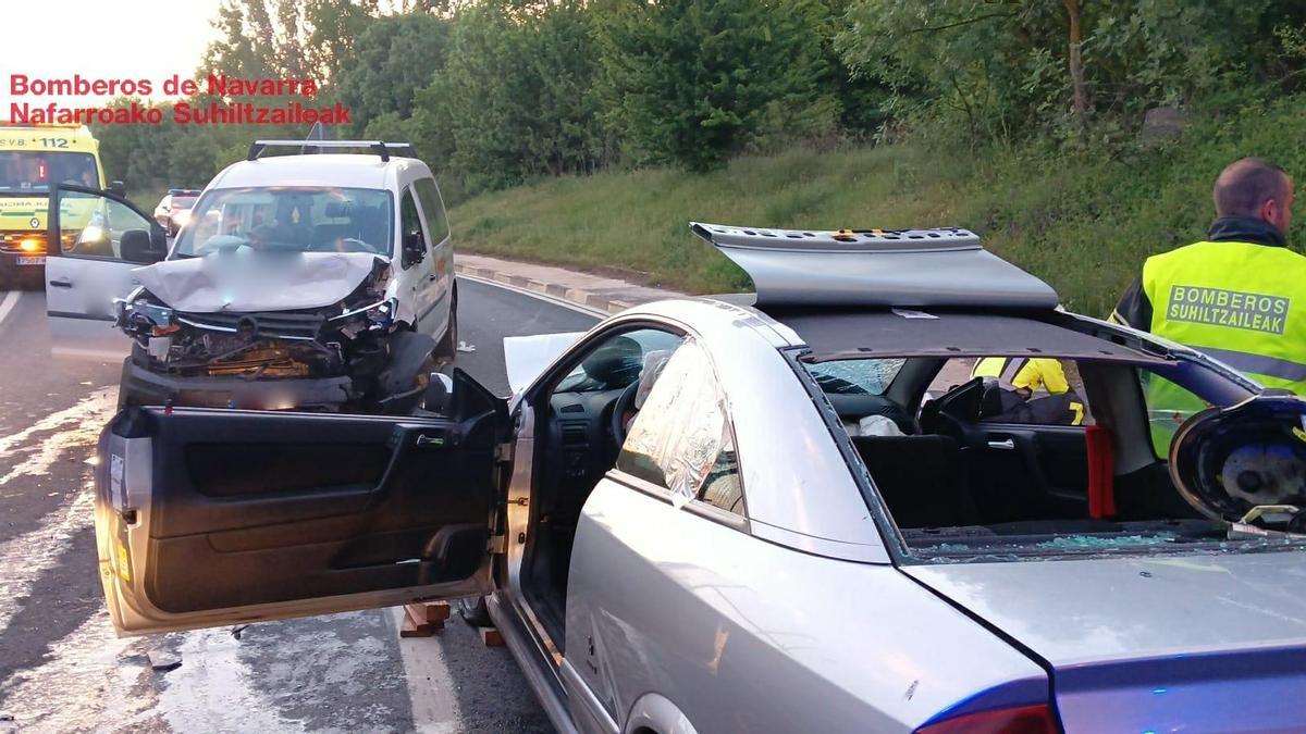 Daños en los dos vehículos implicados en el accidente.