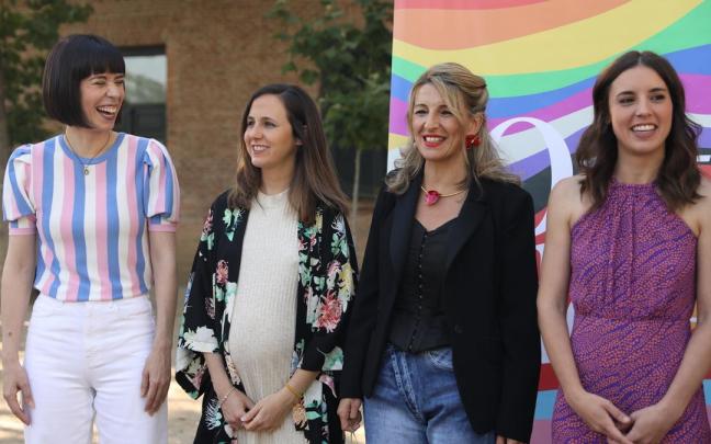 Imagen de archivo de Díaz con Belarra y Montero.