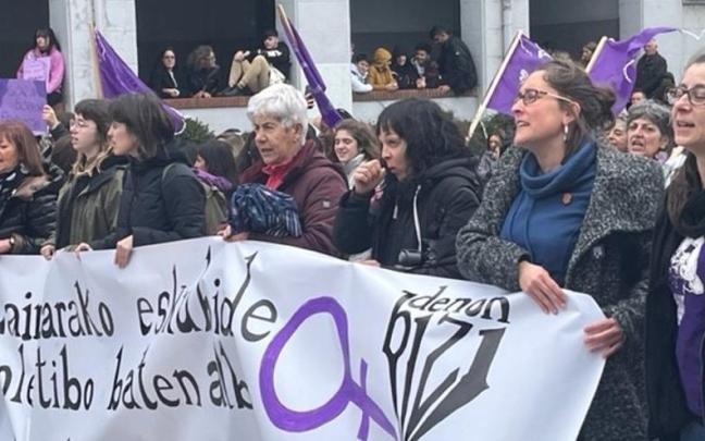 Una concentración en Basauri en pasadas ediciones del 8M