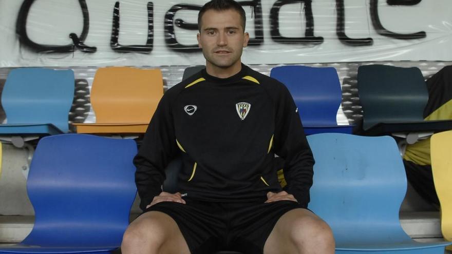 Germán Beltrán, durante su etapa como entrenador del Barakaldo.