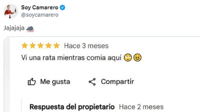 El post con el comienzo de la reseña. / X (@soycamarero) El post con el comienzo de la reseña.