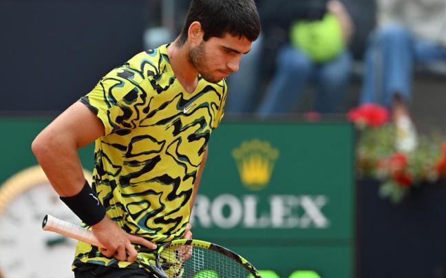 Alcaraz tras caer contra Fabian Marozsan.