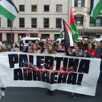 Imagen de archivo de una movilización en favor de Palestina en Bilbao