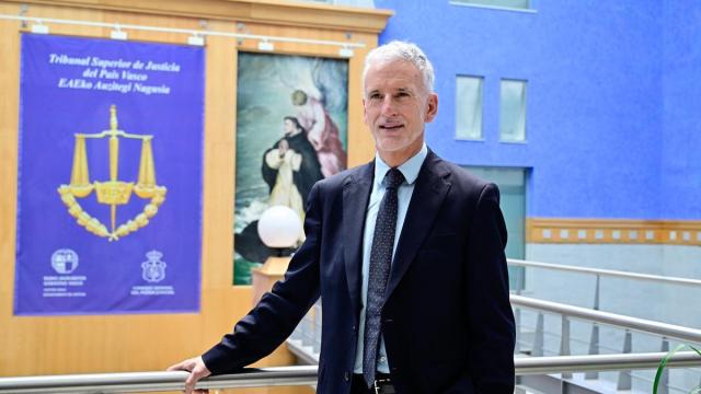 El presidente del TSJPV, Iñaki Subijana, en el Palacio de Justicia en Bilbao.