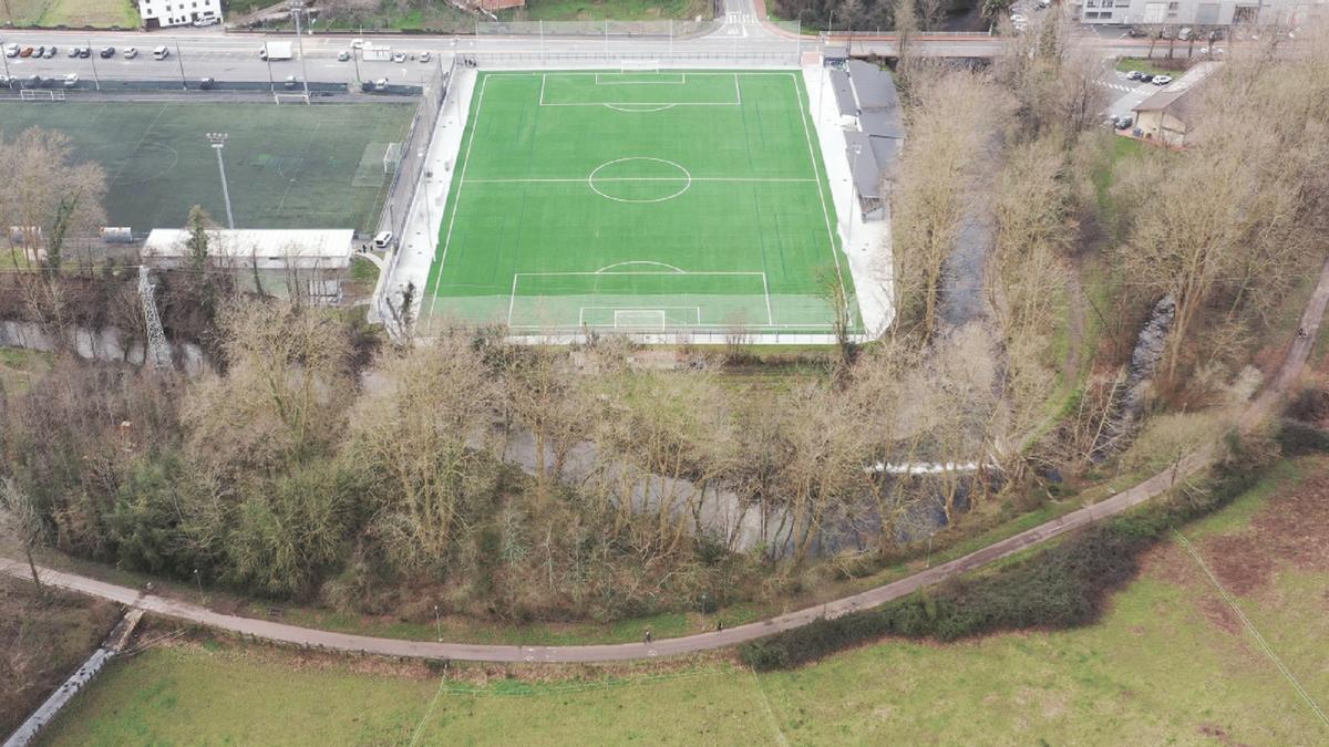 Vista aérea del complejo deportivo