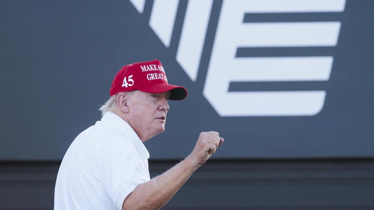 El expresidente estadounidense Donald Trump en un torneo de golf.