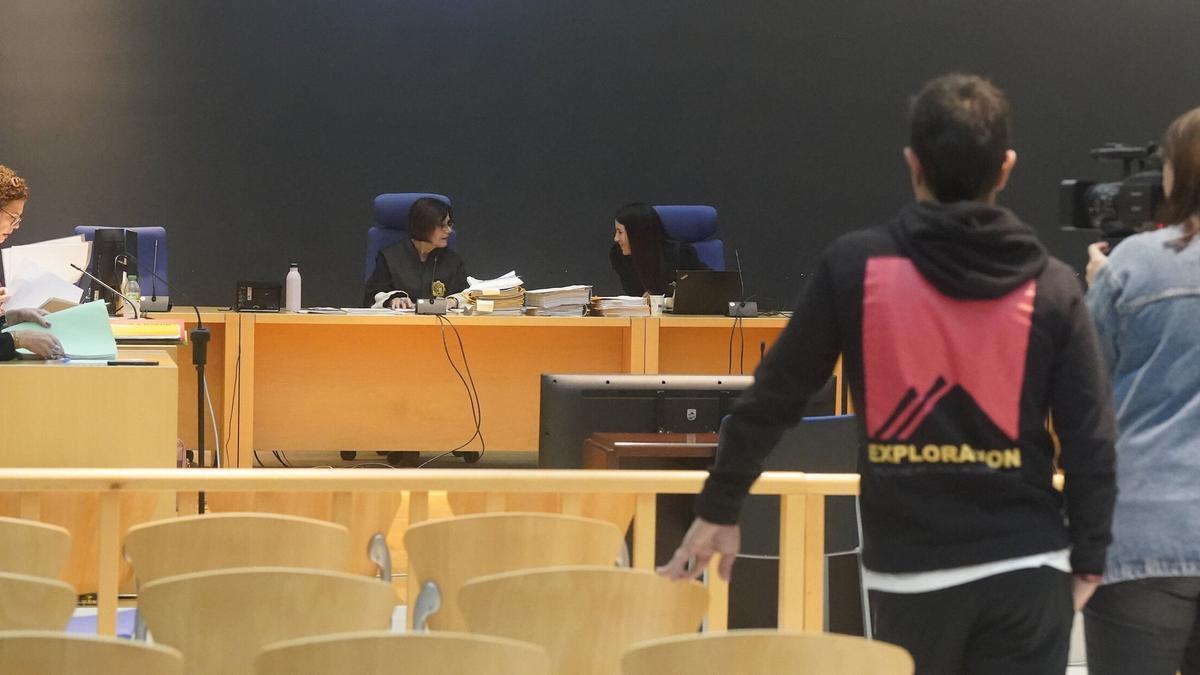 Una sesión del juicio de Aintzane Pujana, en la Audiencia de Gipuzkoa.