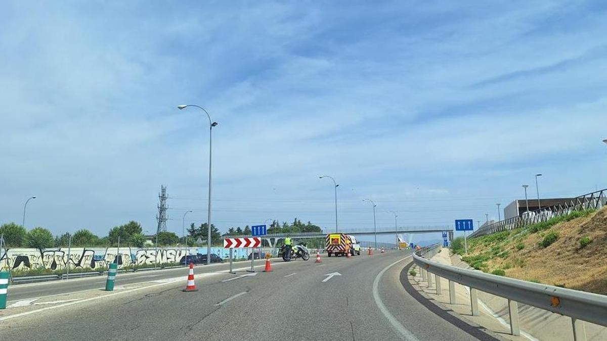 Imagen de archivo de un tramo de una carretera en obras.