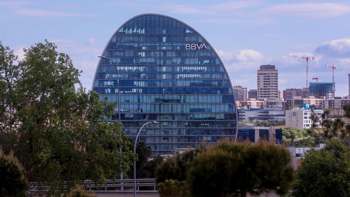 Vista general de la sede del BBVA en Madrid.