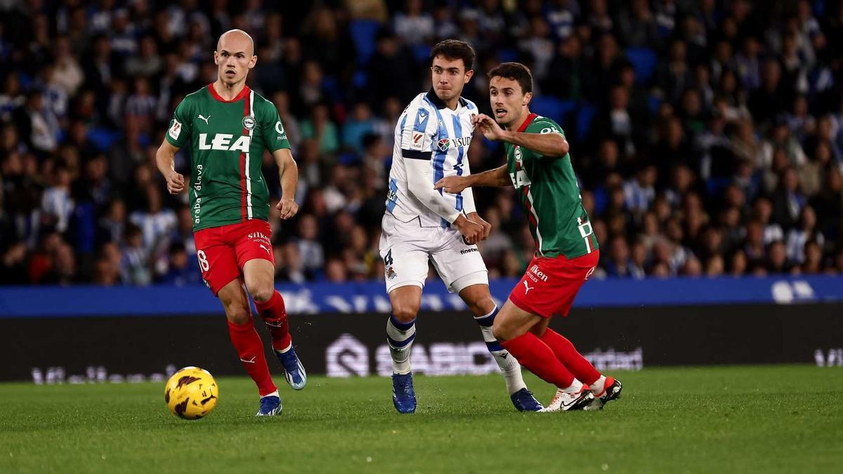 Guevara ante la Real en Anoeta. / R.S.