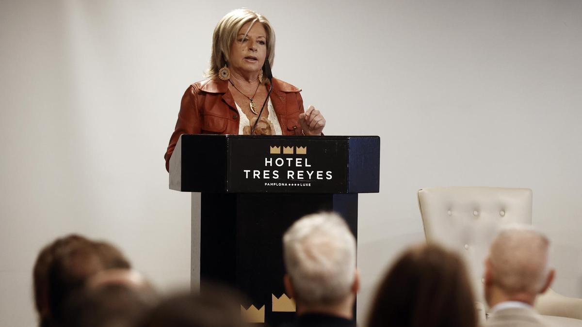 La presidenta de Covite, Consuelo Ordóñez, durante su discurso de inauguración de la XXII Jornada Anual del colectivo de víctimas.