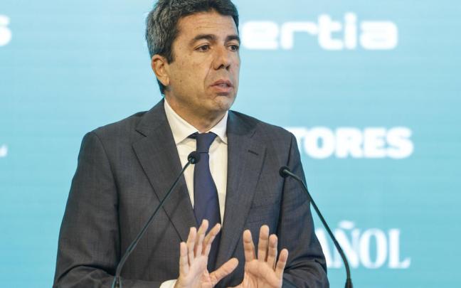 El president de la Generalitat, Carlos Mazón, interviene en el III Foro Económico de la Comunitat Valenciana / Ana Escobar | EFE El president de la Generalitat, Carlos Mazón, interviene en el III Foro Económico de la Comunitat Valenciana