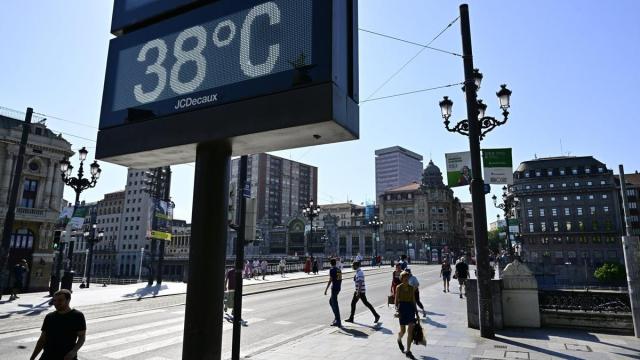 Temperaturas sofocantes en el centro de Bilbao