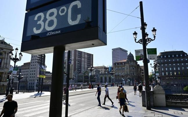 Temperaturas sofocantes en el centro de Bilbao