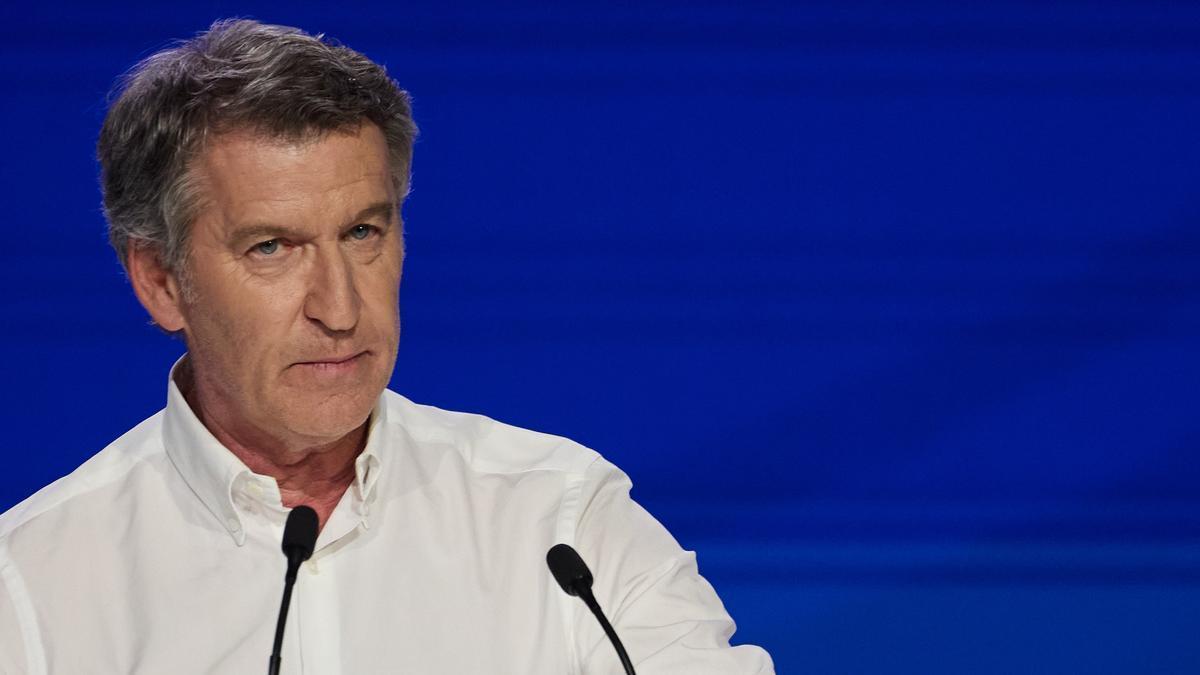 El presidente del PP, Alberto Núñez Feijóo