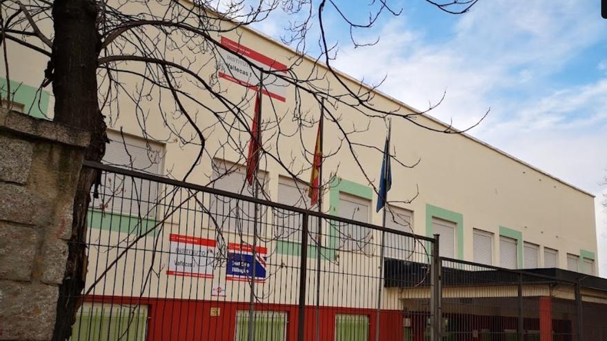 Fachada del Instituto de Educación Secundaria Vallecas, colegio del distrito madrileño de Puente de Vallecas.
