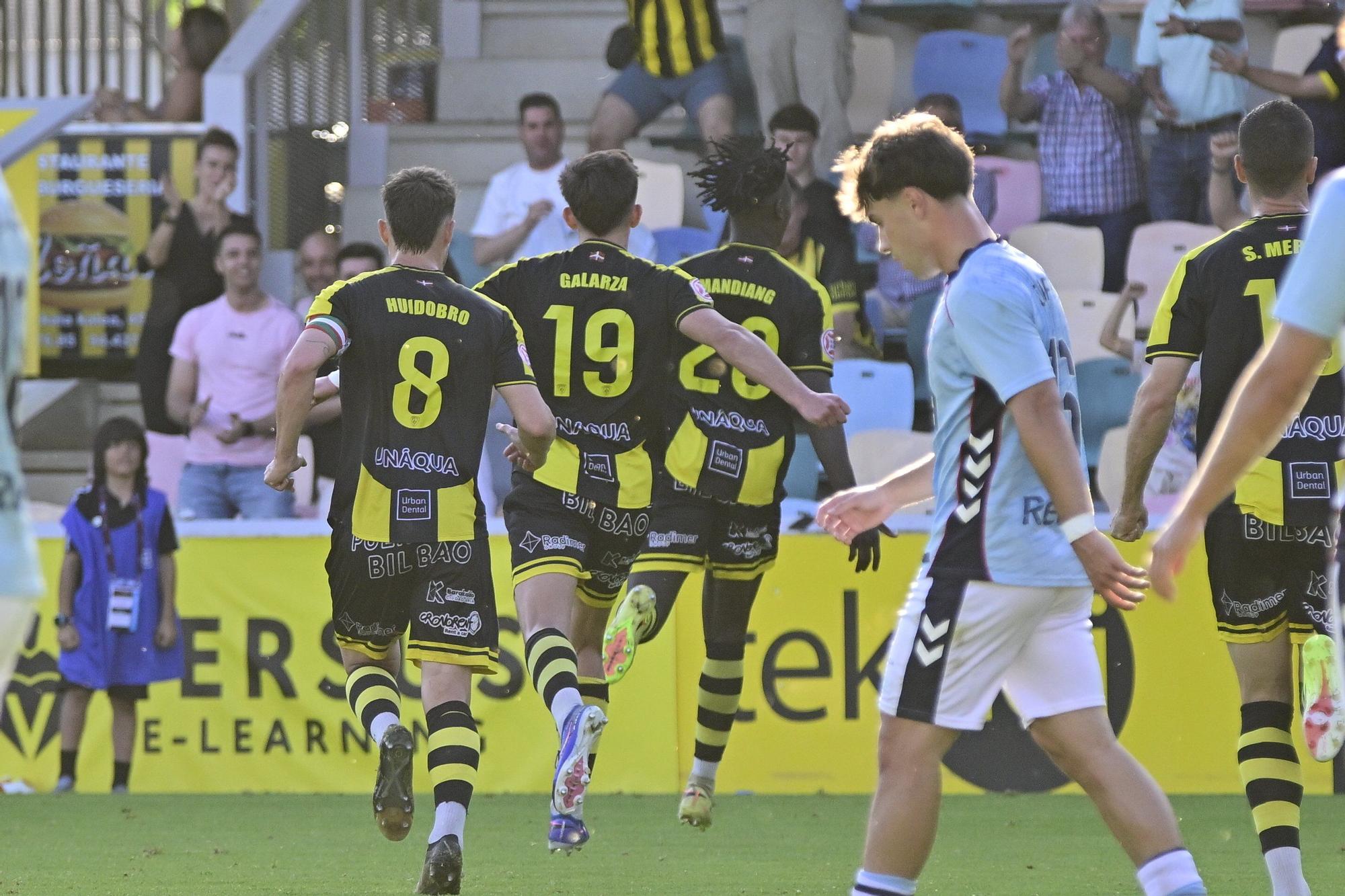 Lasesarre celebró ante el Celta Fortuna el último gol de la temporada. / OSKAR GONZÁLEZ