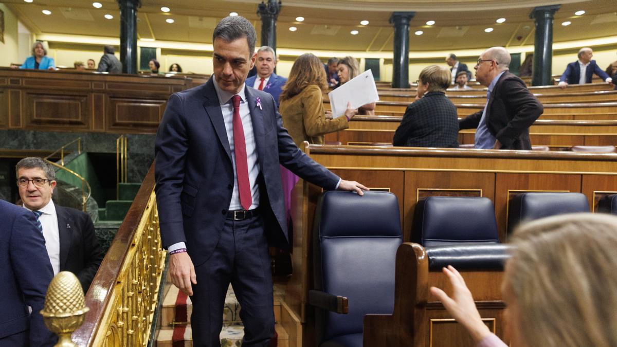 Pedro Sánchez en una imagen en el Congreso de los Diputados.