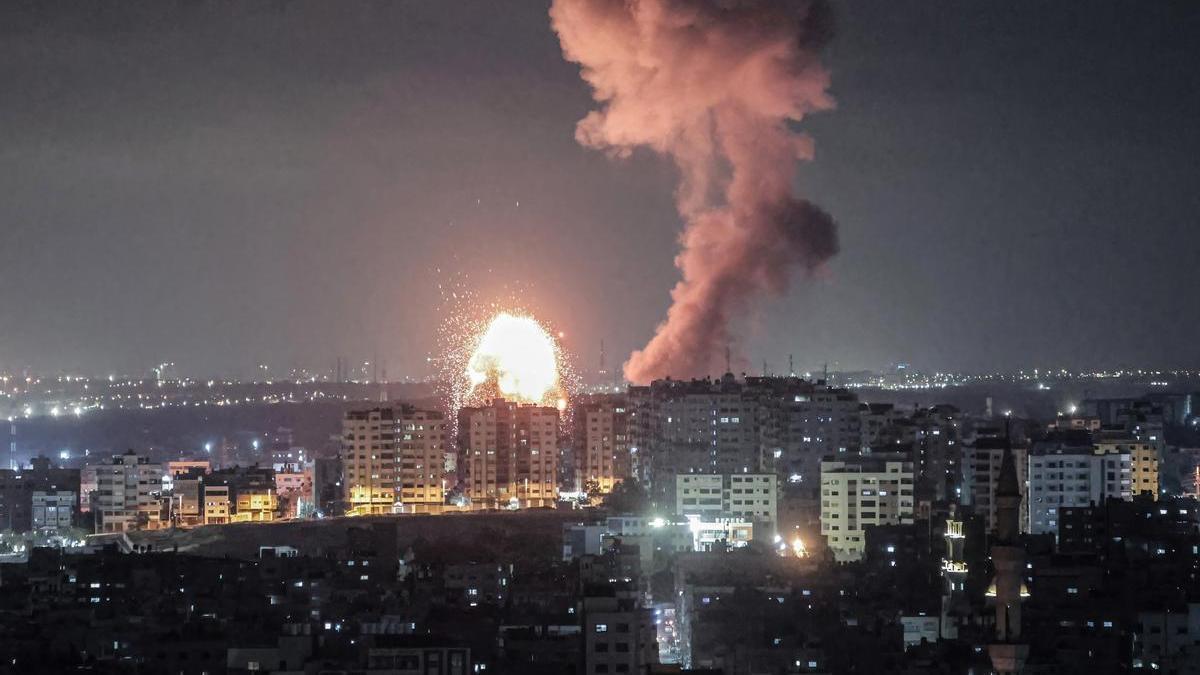 Bombardeo del ejército israelí sobre Gaza.