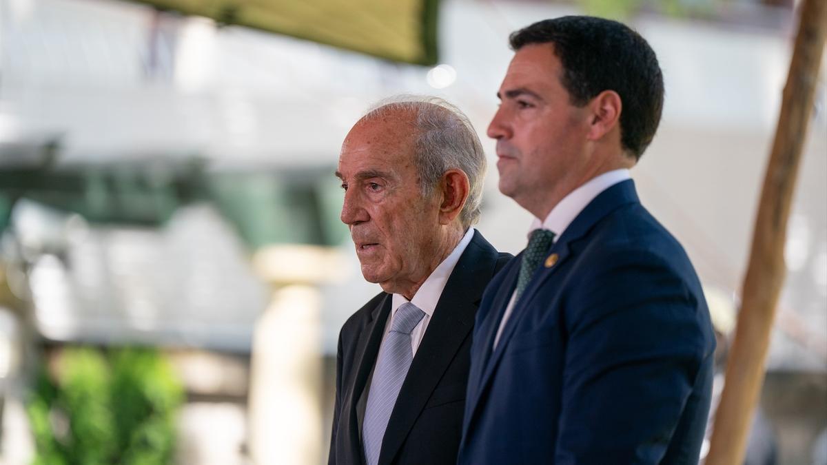 Garaikoetxea, durante un acto institucional de reconocimiento al primer Gobierno Vasco tras la dictadura, en el Palacio de Ajuria Enea, a 16 de junio de 2025.