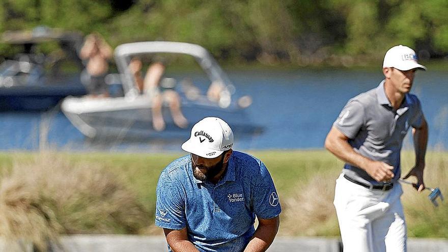 Jon Rahm lamenta un putt fallado ayer en la tercera jornada del WGC-Match Play.