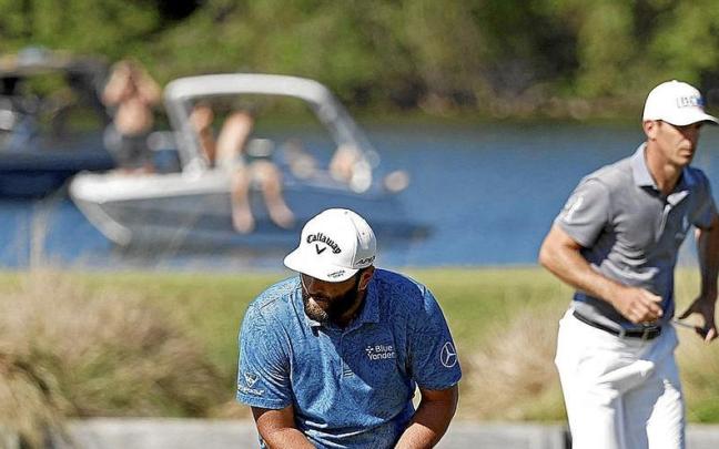 Jon Rahm lamenta un putt fallado ayer en la tercera jornada del WGC-Match Play.