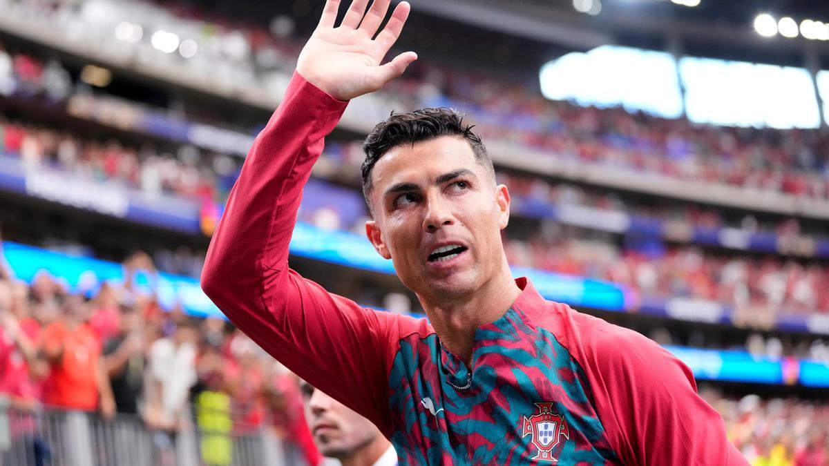 Cristiano Ronaldo, durante el partido contra Uzbekistán.
