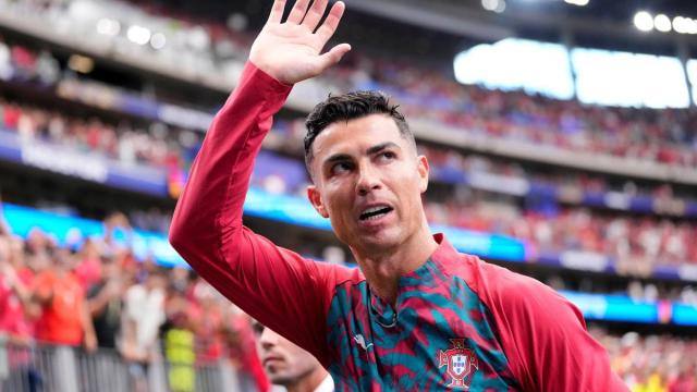Cristiano Ronaldo, durante el partido contra Uzbekistán.