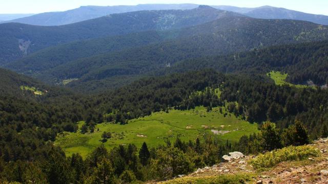 Los Hoyos del Iregua desde el Castillo de Vinuesa, en la Sierra de Cebollera
