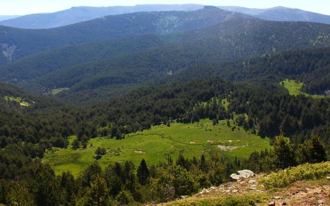 Los Hoyos del Iregua desde el Castillo de Vinuesa, en la Sierra de Cebollera