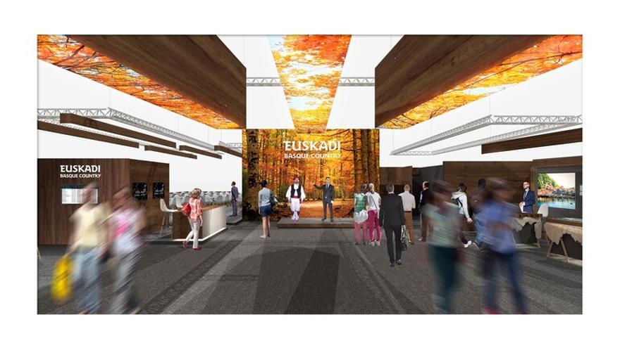 Diseño del stand de Euskadi, Fitur 2025.