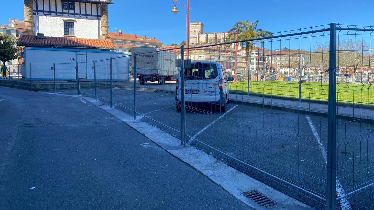 Aparcamientos quitados por las obras de Moilaberri.