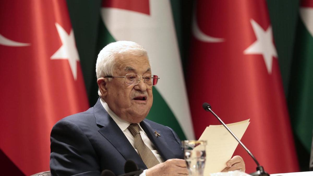 El presidente de la Autoridad Palestina (AP), Mahmoud Abbas, durante una visita a Turquía este mes.