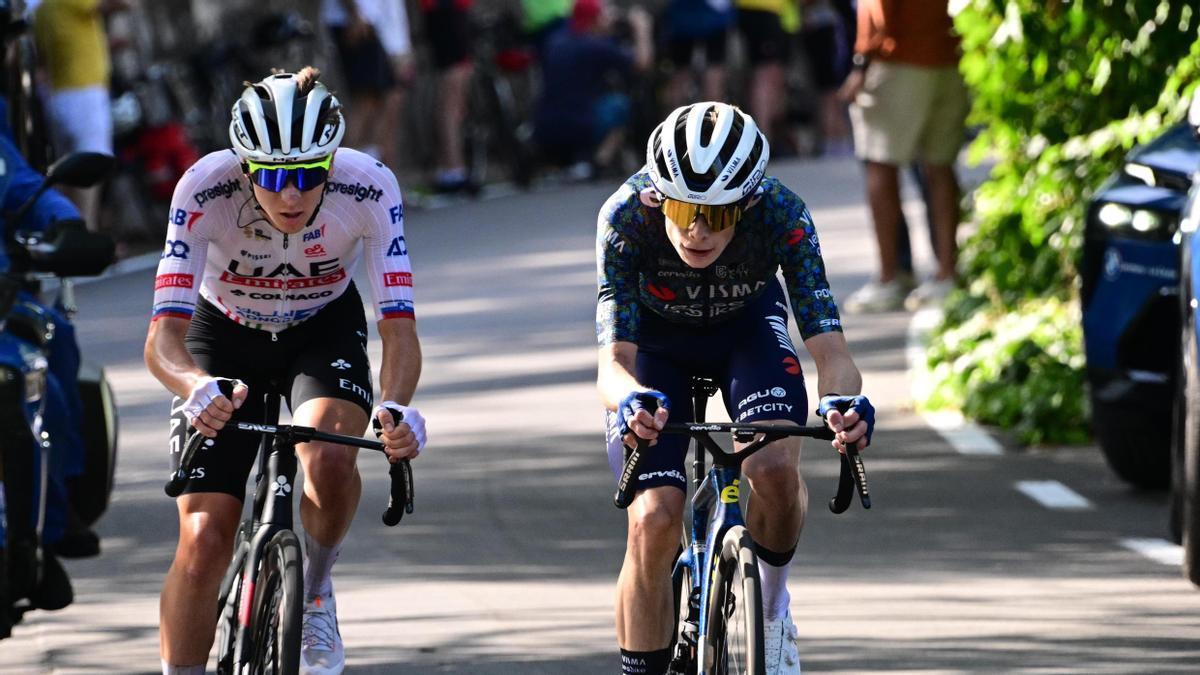 Tadej Pogacar y Jonas Vingegaard, durante el pasado Tour de Francia.