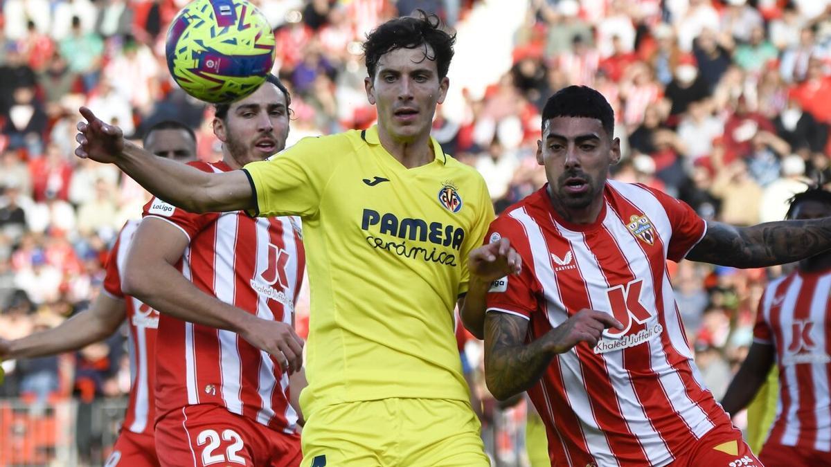 Imagen del encuentro entre el Almería y el Villarreal.