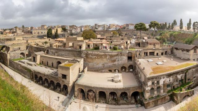 Restos de la antigua ciudad romana de Herculano