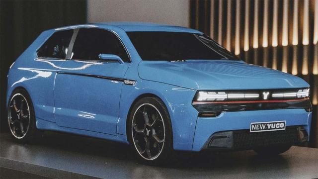 El modelo a escala presentado recientemente en Alemania. / Yugo El modelo a escala presentado recientemente en Alemania.