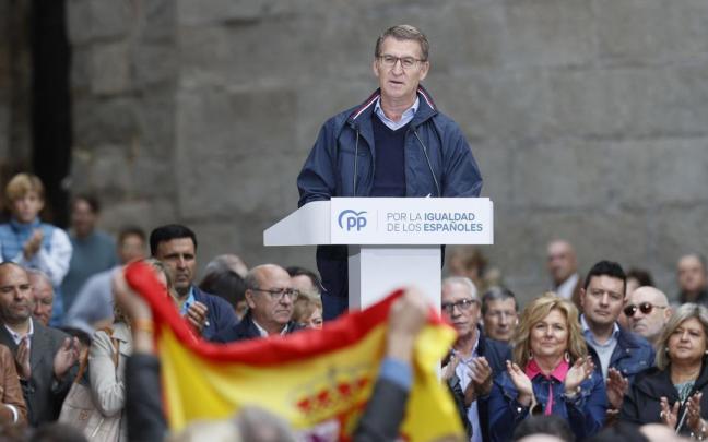 Feijóo, durante el acto en el que ha participado este domingo.