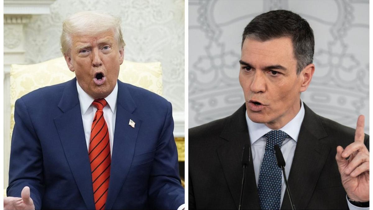 Donald Trump y Pedro Sánchez.