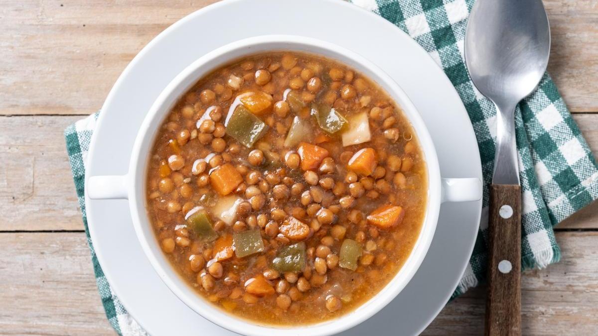 Plato de lentejas.