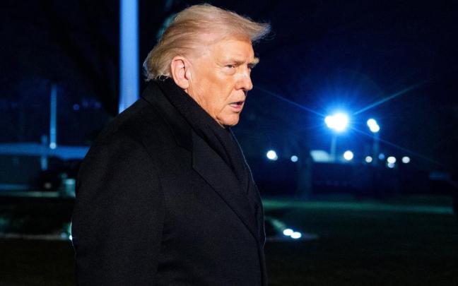 Donald Trump, antes de emprender su viaje a Davos.