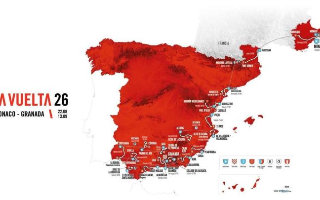 Mapa oficial del recorrido de la Vuelta 26.