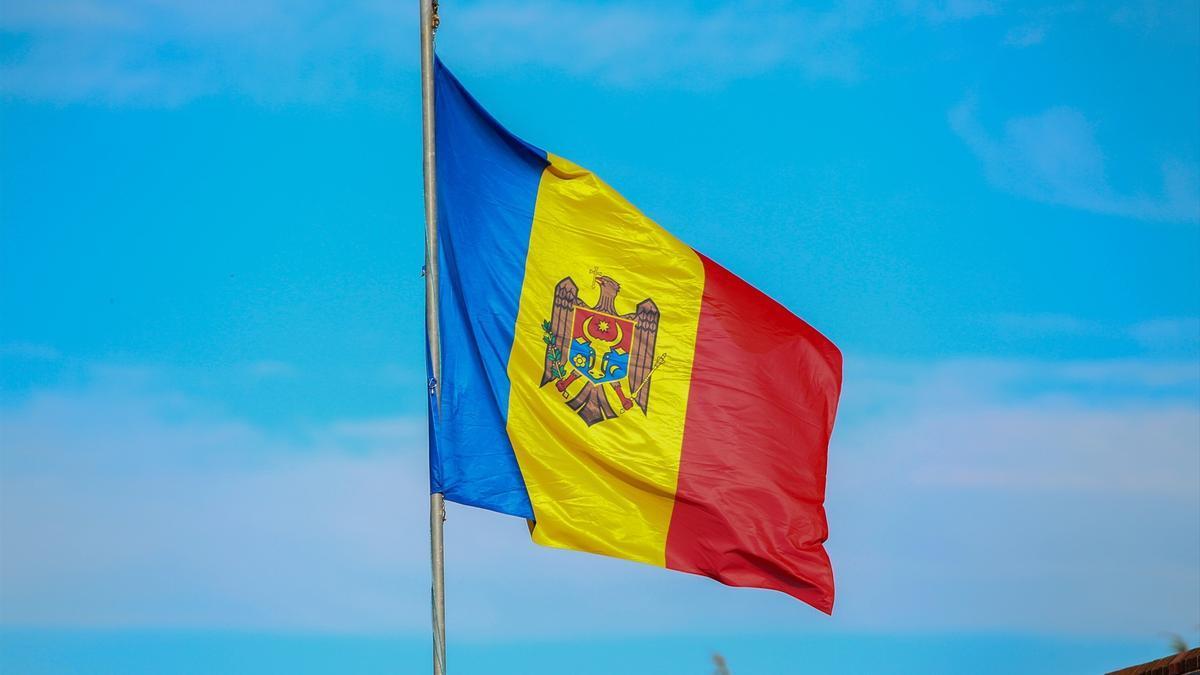 La bandera de Moldavia en una foto de archivo.