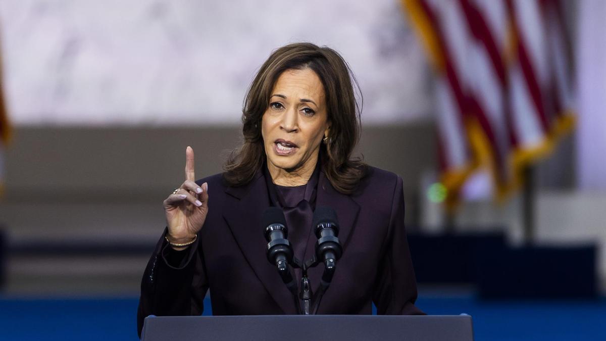 Harris ofrece su discurso desde la Universidad Howard, en Washington.