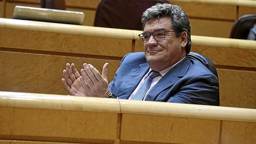 El ministro José Luis Escrivá, durante un Pleno en el Senado el pasado martes. | FOTO: E.P.